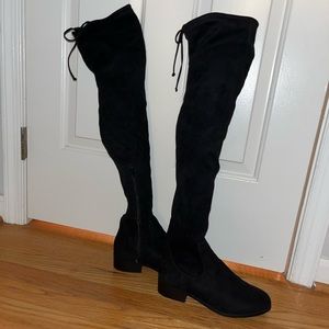 NWT Forever 21 thigh high black booties